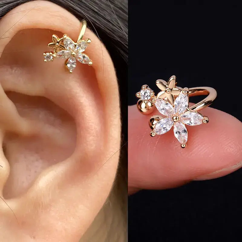 Puño para la oreja de cristal arcoíris