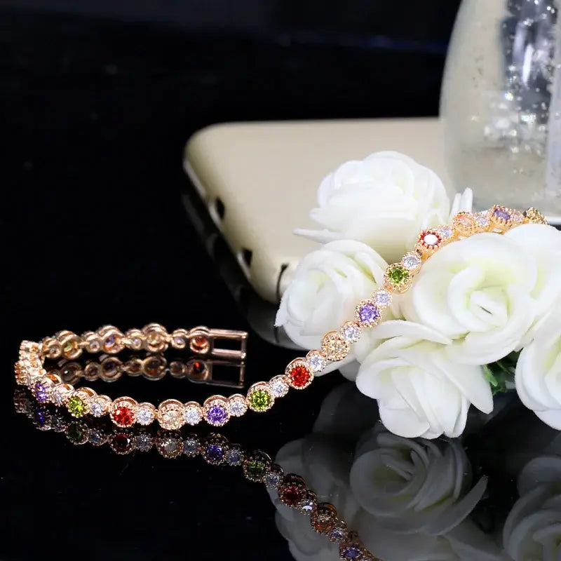Pulsera de purpurina moderna para mujer.