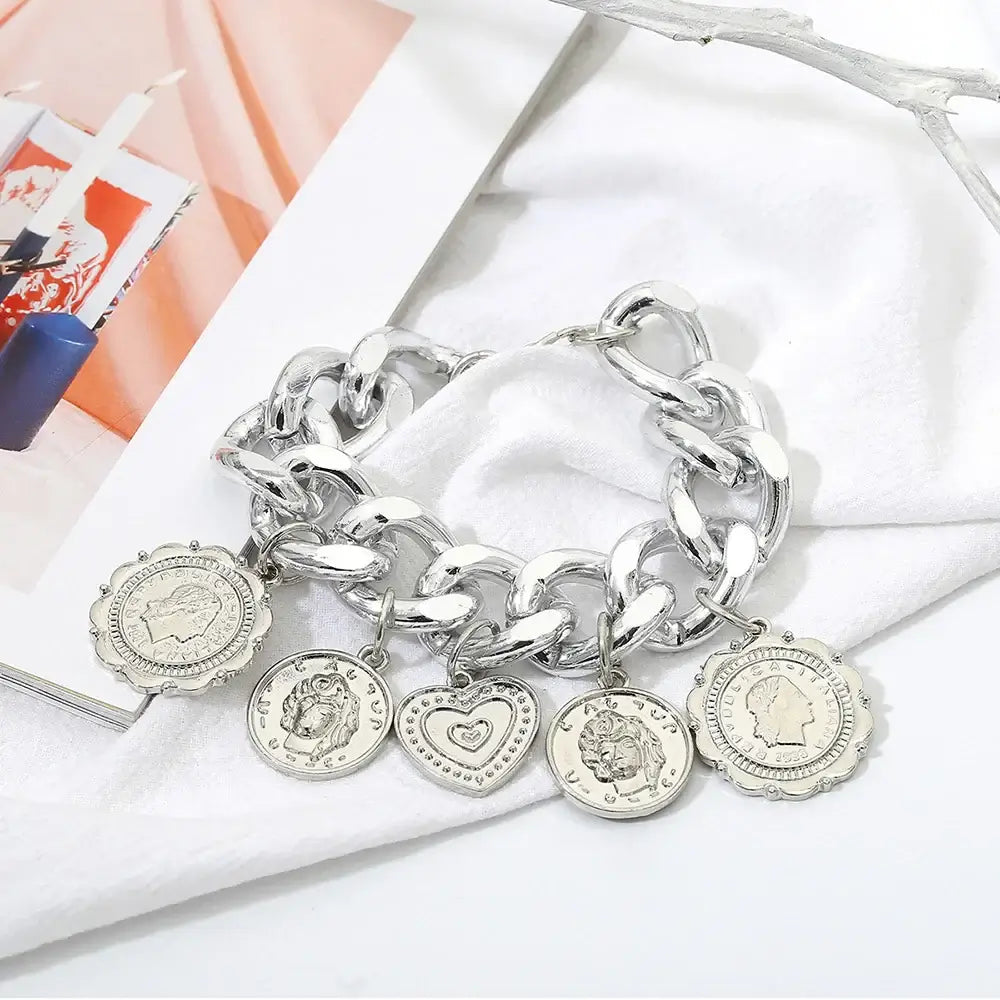 Bracelet Bohémien Punk avec Pendentif
