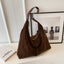 Retro suede bag for women with large capacity