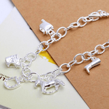 Bracelet à breloques en argent - EMAKUJITIA