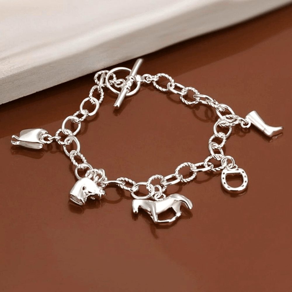 Bracelet à breloques en argent - EMAKUJITIA
