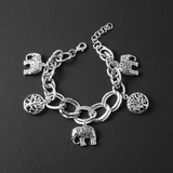 Bracelet à breloques pendentif éléphants - EMAKUJITIA