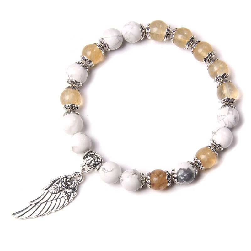 Bracelet à perles en acrylique pendentif plume - EMAKUJITIA