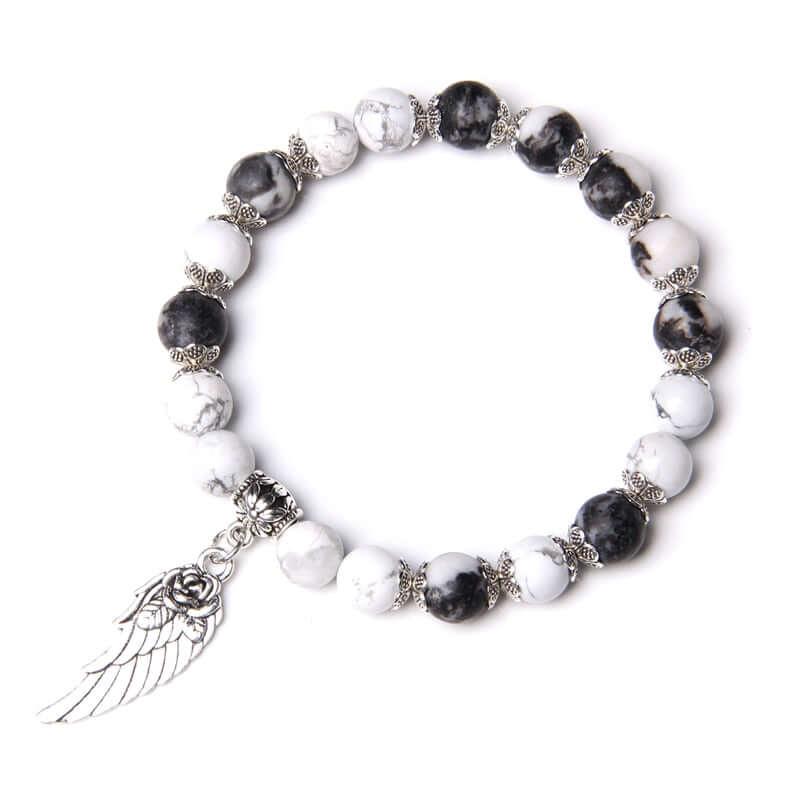 Bracelet à perles en acrylique pendentif plume - EMAKUJITIA