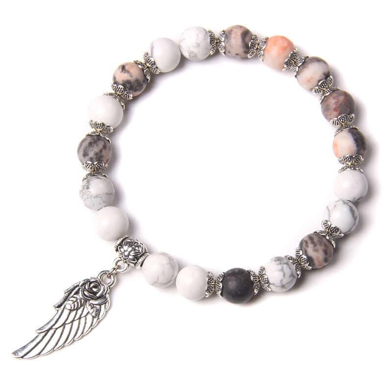 Bracelet à perles en acrylique pendentif plume - EMAKUJITIA