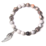 Bracelet à perles en acrylique pendentif plume - EMAKUJITIA