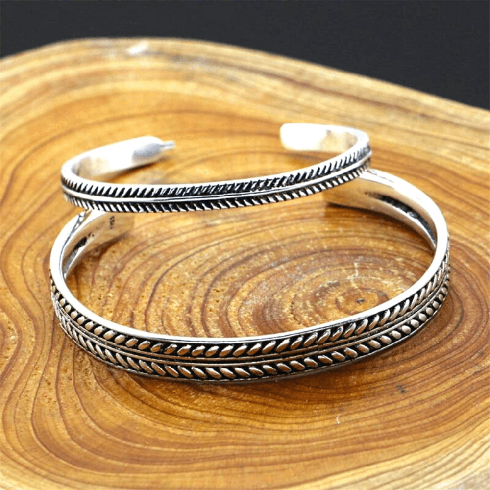 Bracelet argent unisexe style vintage - EMAKUJITIA