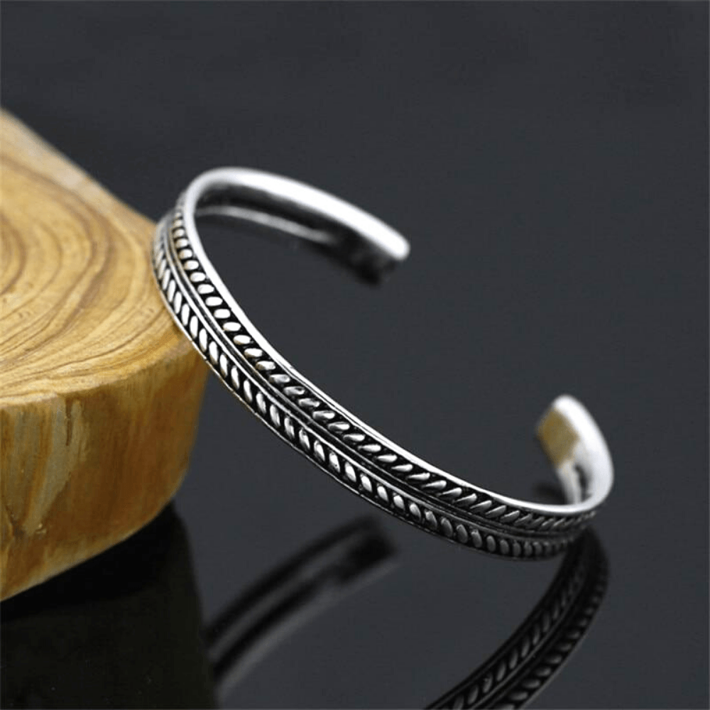 Bracelet argent unisexe style vintage - EMAKUJITIA