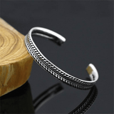 Bracelet argent unisexe style vintage - EMAKUJITIA