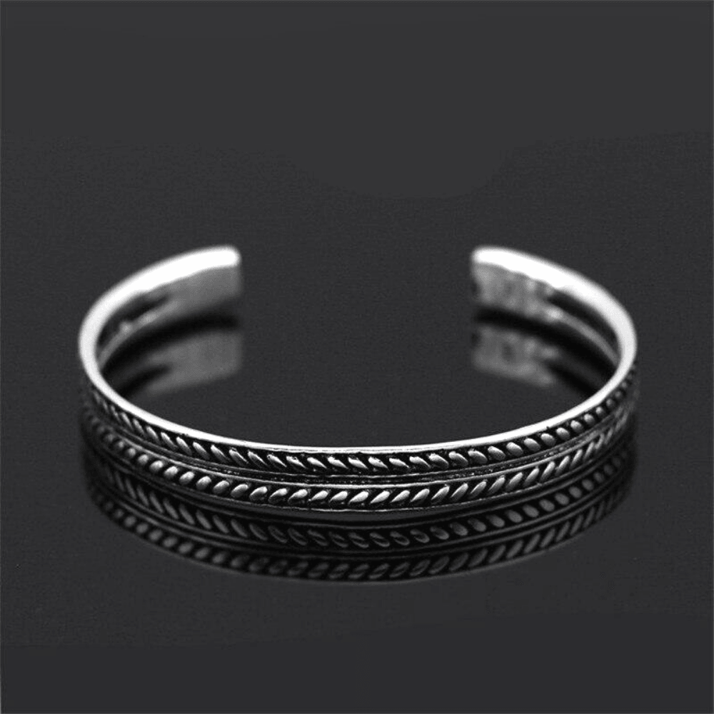 Bracelet argent unisexe style vintage - EMAKUJITIA