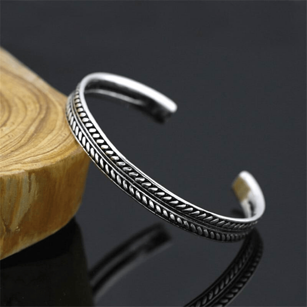 Bracelet argent unisexe style vintage - EMAKUJITIA