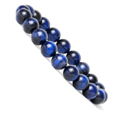 Bracelet élastique en perles œil de tigre bleu - EMAKUJITIA