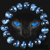 Bracelet élastique en perles œil de tigre bleu - EMAKUJITIA