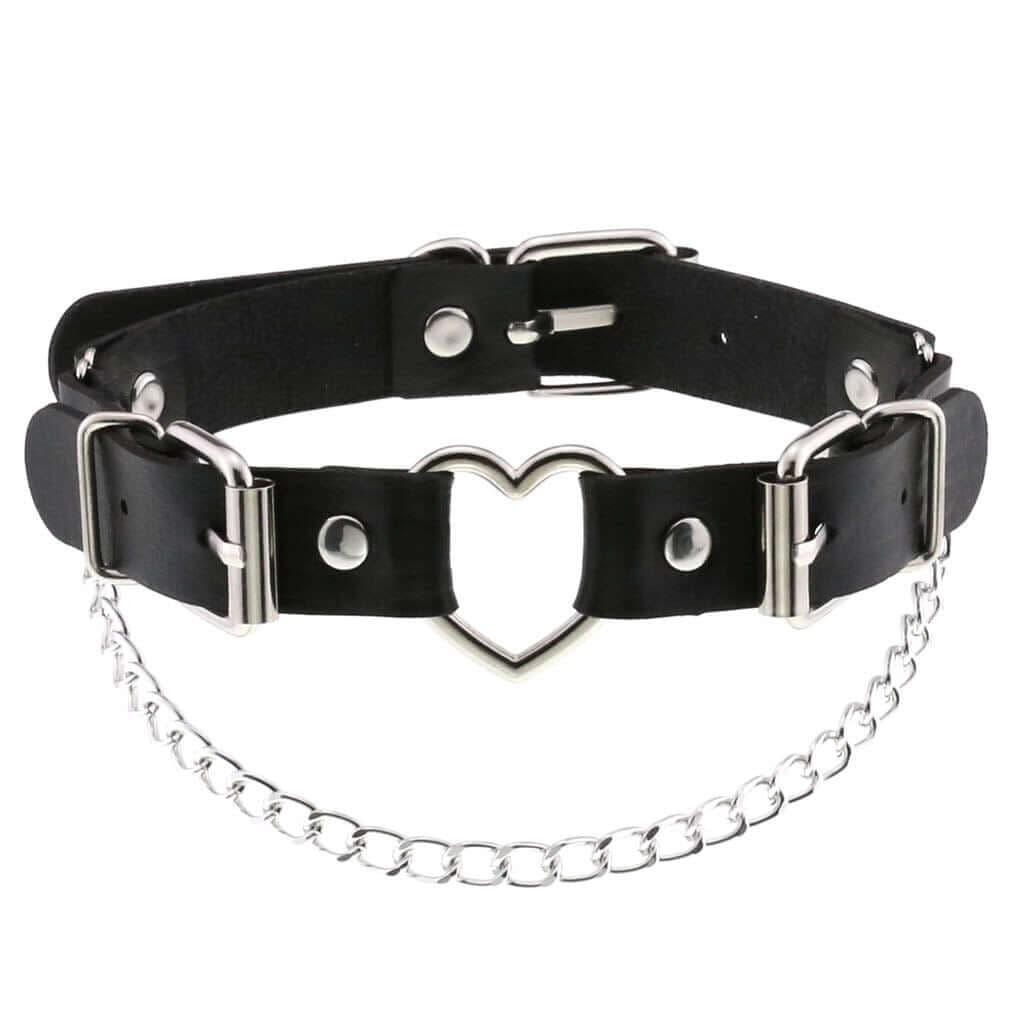 Collier choker gotique en similicuir pour femmes - EMAKUJITIA