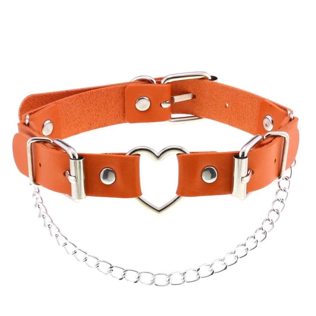 Collier choker gotique en similicuir pour femmes - EMAKUJITIA