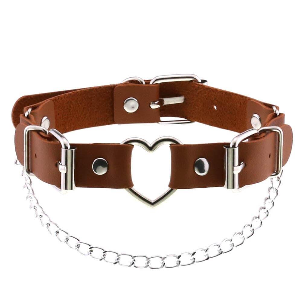 Collier choker gotique en similicuir pour femmes - EMAKUJITIA