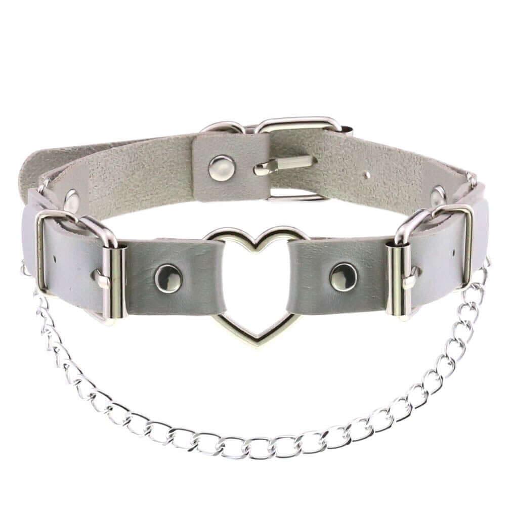 Collier choker gotique en similicuir pour femmes - EMAKUJITIA