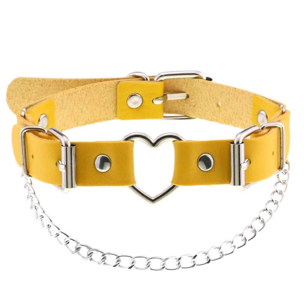 Collier choker gotique en similicuir pour femmes - EMAKUJITIA