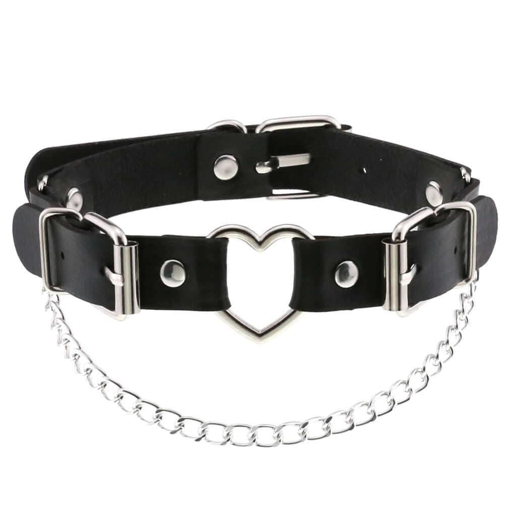 Collier choker gotique en similicuir pour femmes - EMAKUJITIA