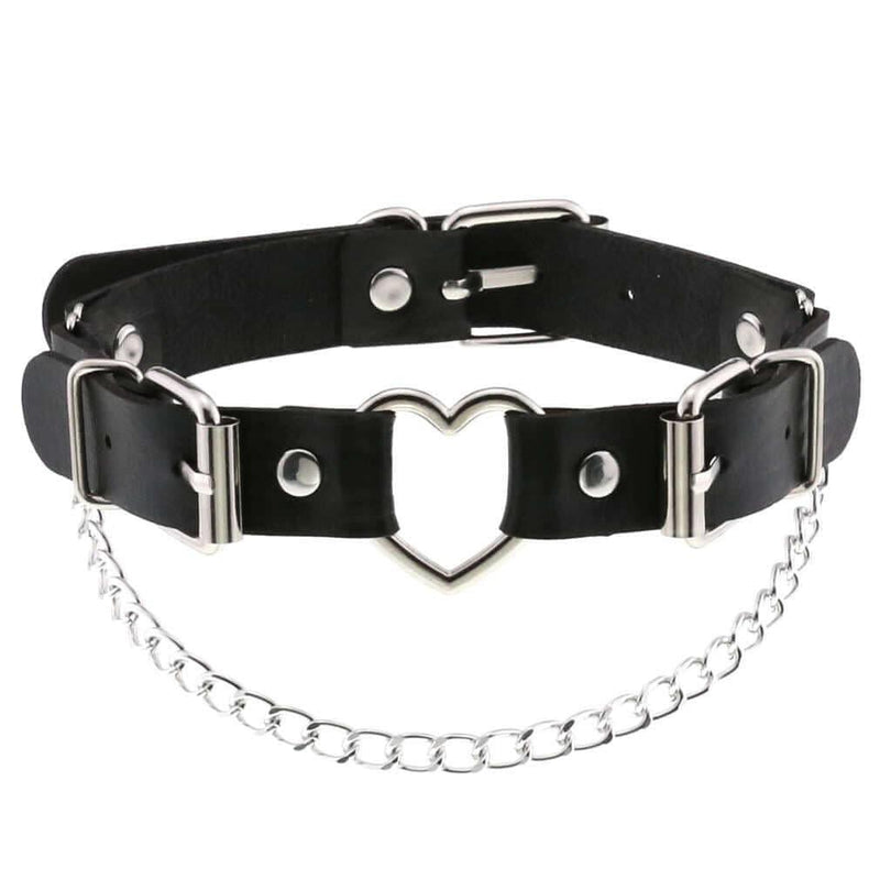 Collier choker gotique en similicuir pour femmes - EMAKUJITIA