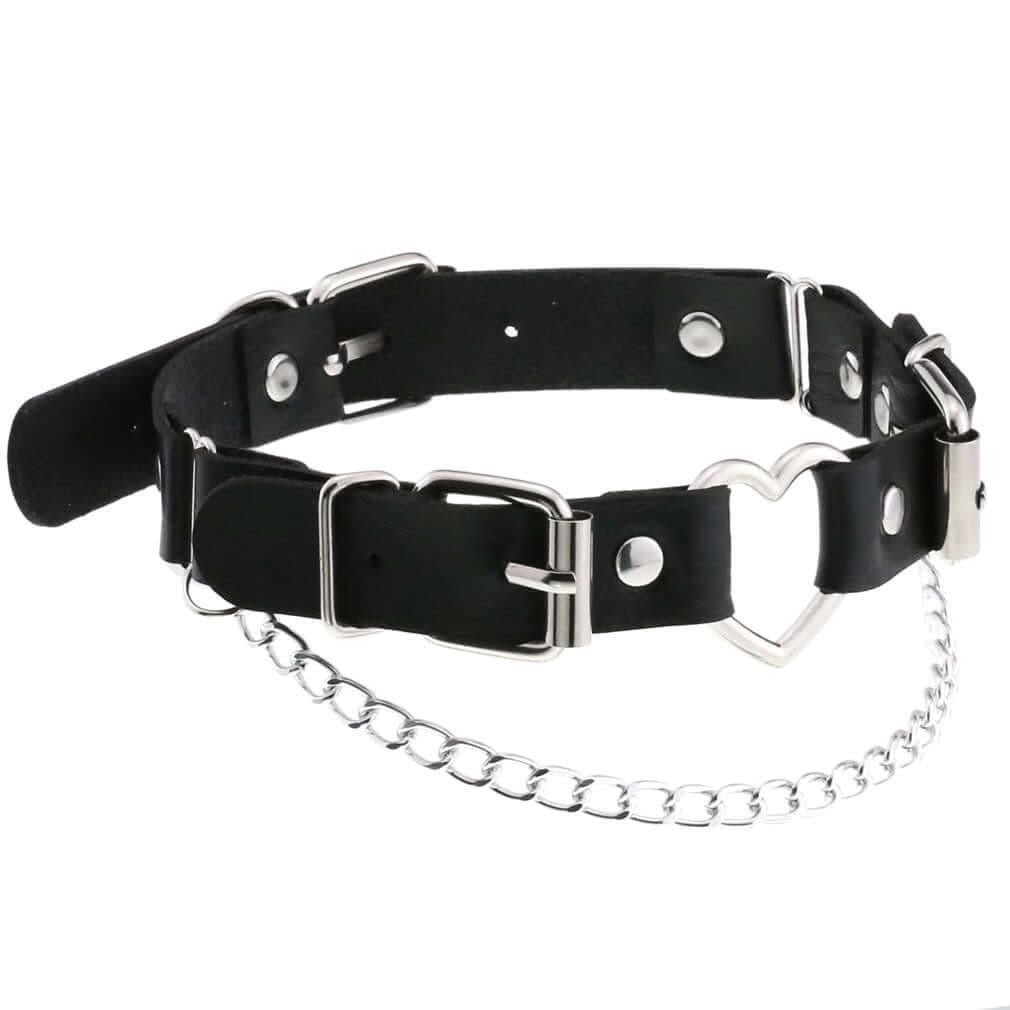 Collier choker gotique en similicuir pour femmes - EMAKUJITIA