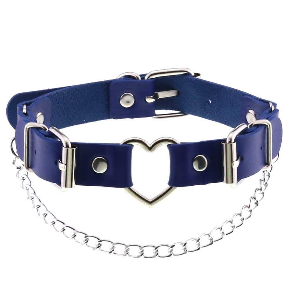 Collier choker gotique en similicuir pour femmes - EMAKUJITIA