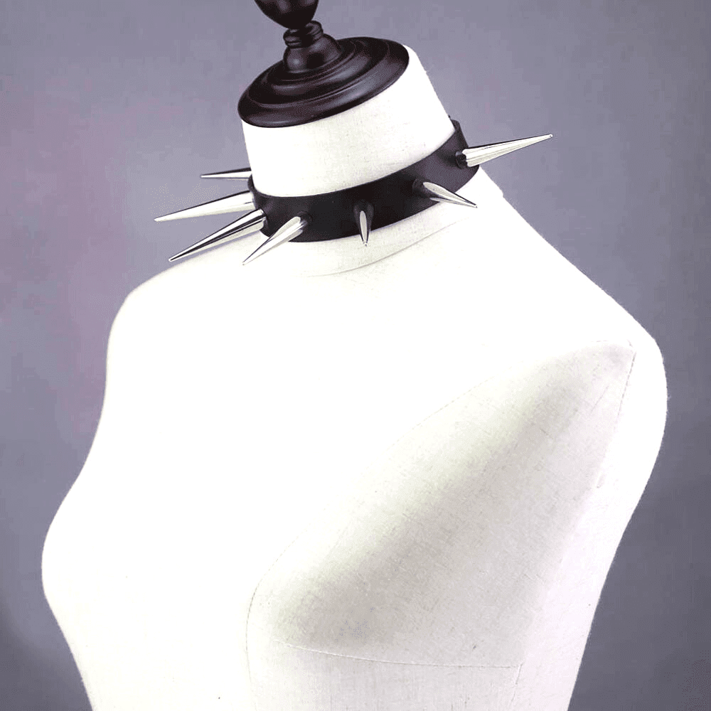 Collier gothique à rivet en acier pour femmes - EMAKUJITIA