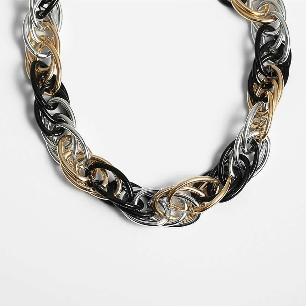 Collier gourmette cubain vintage pour femmes - EMAKUJITIA