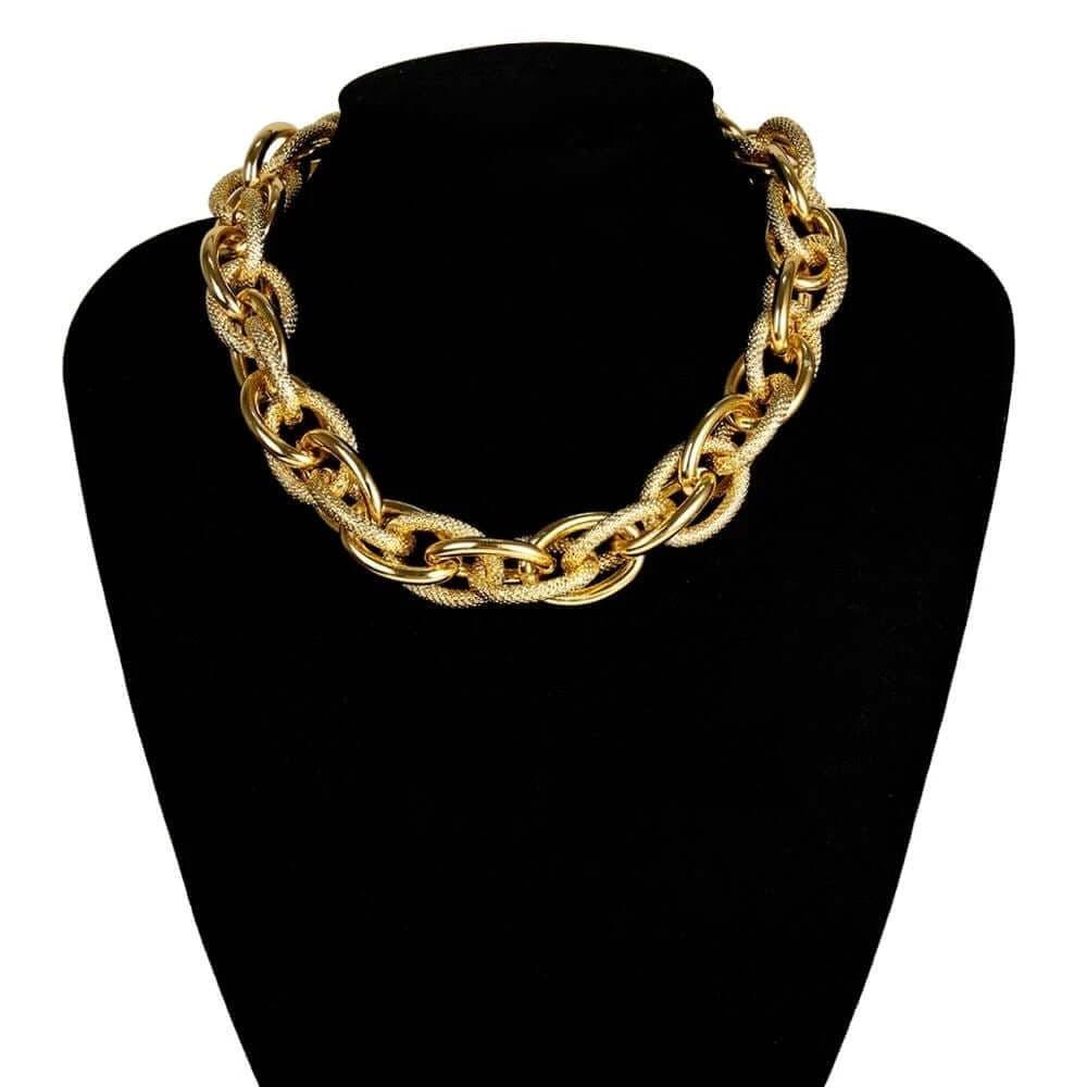 Collier gourmette cubain vintage pour femmes - EMAKUJITIA