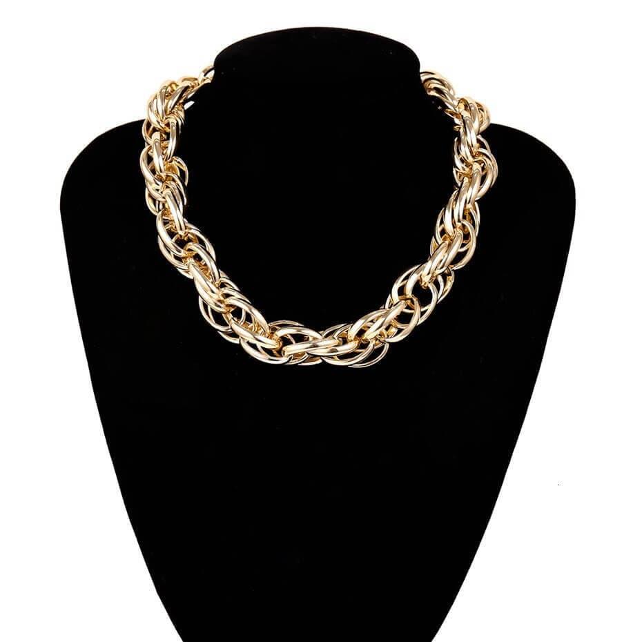 Collier gourmette cubain vintage pour femmes - EMAKUJITIA
