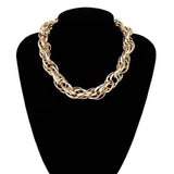 Collier gourmette cubain vintage pour femmes - EMAKUJITIA
