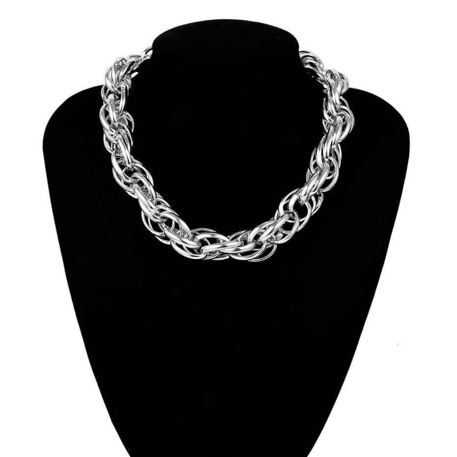 Collier gourmette cubain vintage pour femmes - EMAKUJITIA