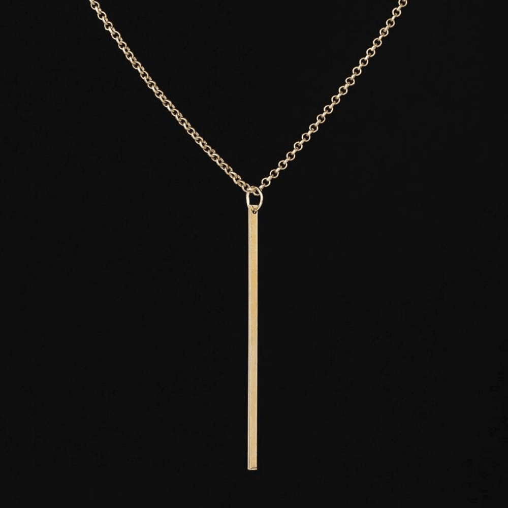 Collier long avec pendentif en forme de tige pour femme - EMAKUJITIA