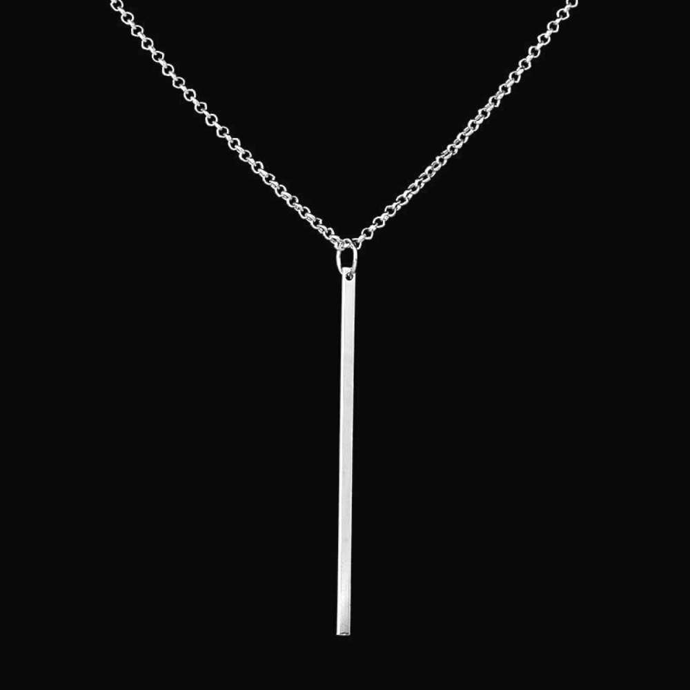 Collier long avec pendentif en forme de tige pour femme - EMAKUJITIA