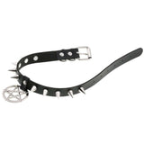 Collier ras du cou en cuir synthétique avec pics en alliage - EMAKUJITIA