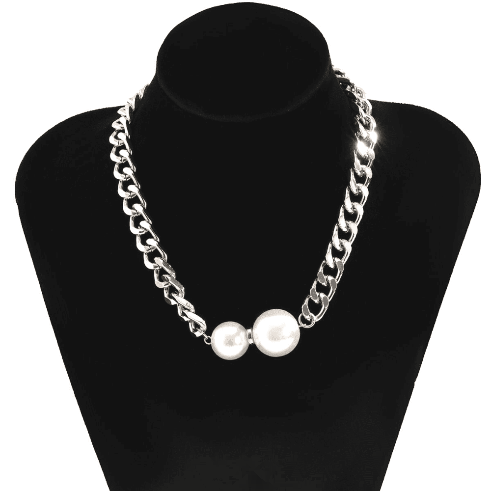 Collier ras du cou vintage épais en chaîne pour femmes - EMAKUJITIA