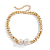 Collier ras du cou vintage épais en chaîne pour femmes - EMAKUJITIA