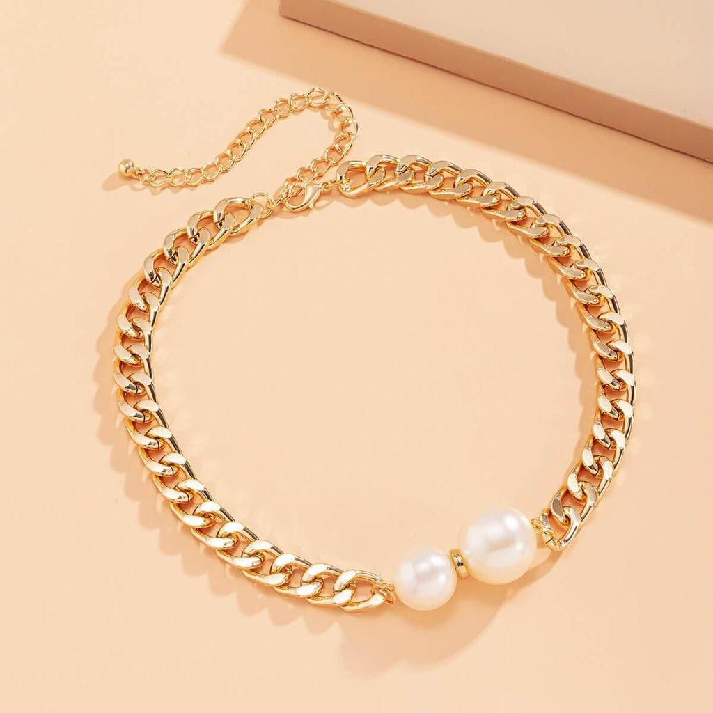 Collier ras du cou vintage épais en chaîne pour femmes - EMAKUJITIA
