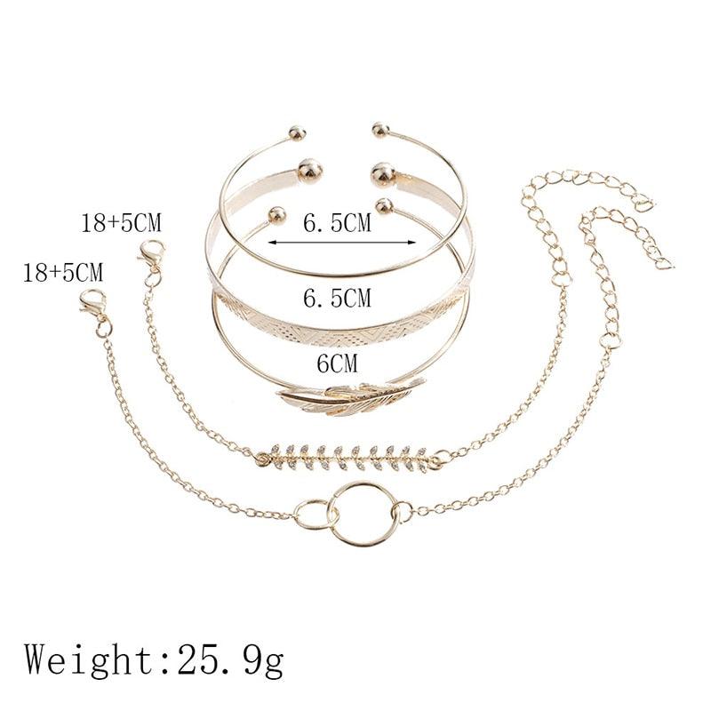 Ensemble de bracelets dorés style bohème - EMAKUJITIA