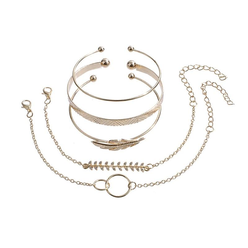 Ensemble de bracelets dorés style bohème - EMAKUJITIA