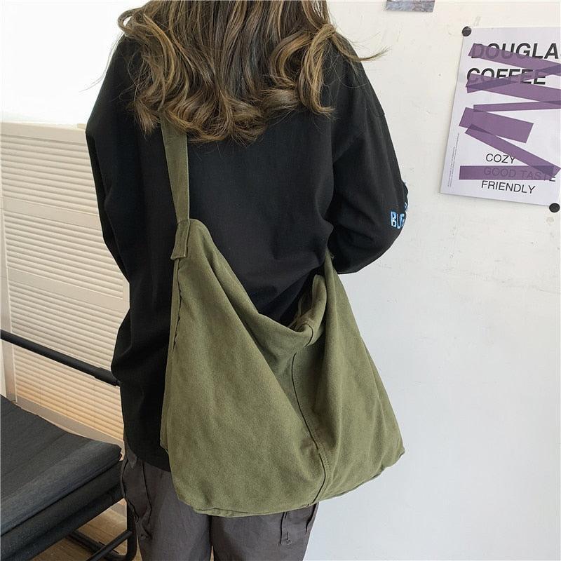 Grand sac cabas à épaule en toile - EMAKUJITIA