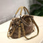 Faux fur and faux leather bag