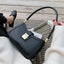 Solid Color PU Leather Handbags with Zipper