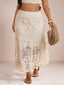 Bohemian Transparent Knit A-Line Skirt - Unlined Beach Summer Style