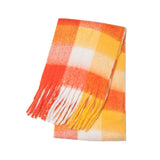 Écharpe Foulard Femme Hiver Style Classique Polyester Chaud à Franges