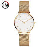 Montre femme Hannah Martin cadran vert et bracelet maille milanaise argenté