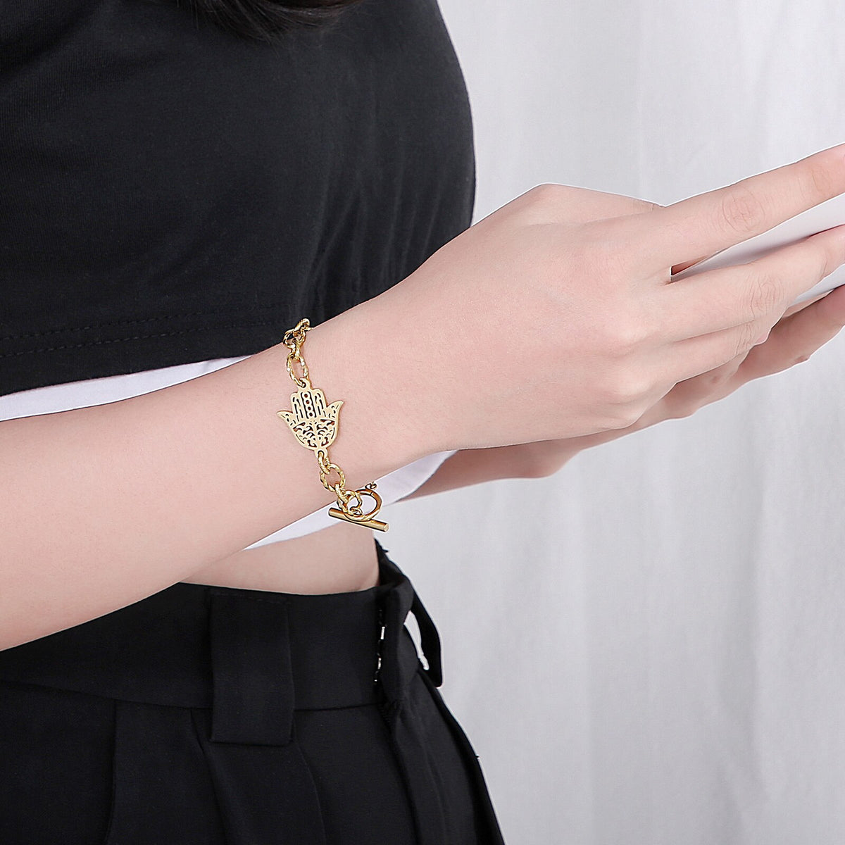 Bracelet avec pendentif Hamsa