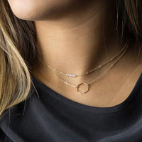 Multi row choker necklace in Stainless Steel