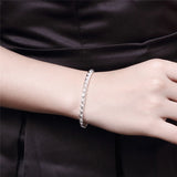 Bracelet en Argent Sterling 925 avec Chaîne Serpent 18K en Or